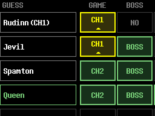 DARKDLE, a bonus game in DELTARUNE Fight Simulator